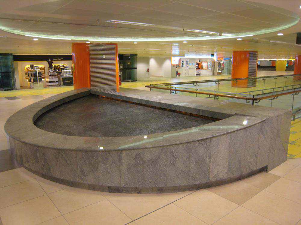 Shopping Mall Landscape Platform by Polished China Viscount White Granite