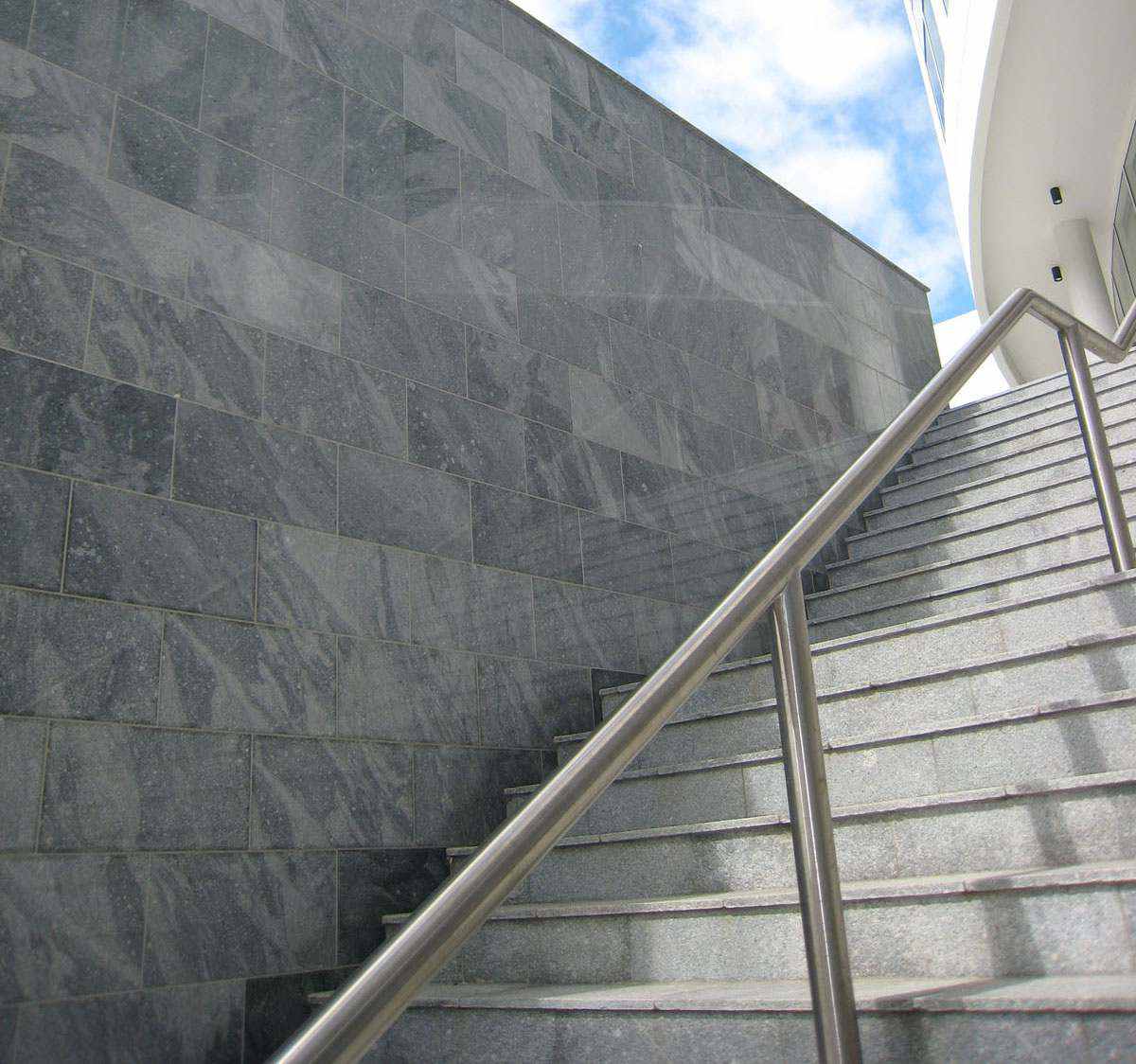 Exterior Closure Wall Tiles by Polished China Viscount White Granite