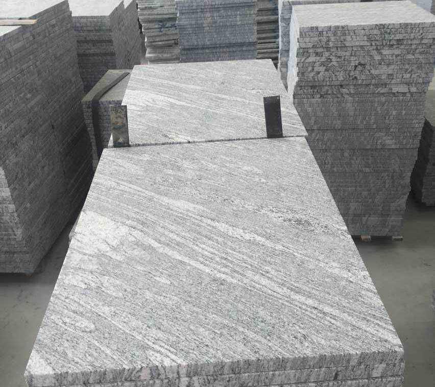 Flamed Finish China Juparana Classic Granite Slabs Ready for Inspection and Packageing