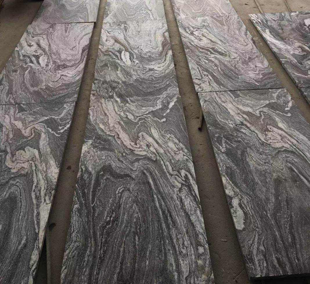 Flamed Burner Finish China Juparana Grey Granite Big Tile 120x60cm
