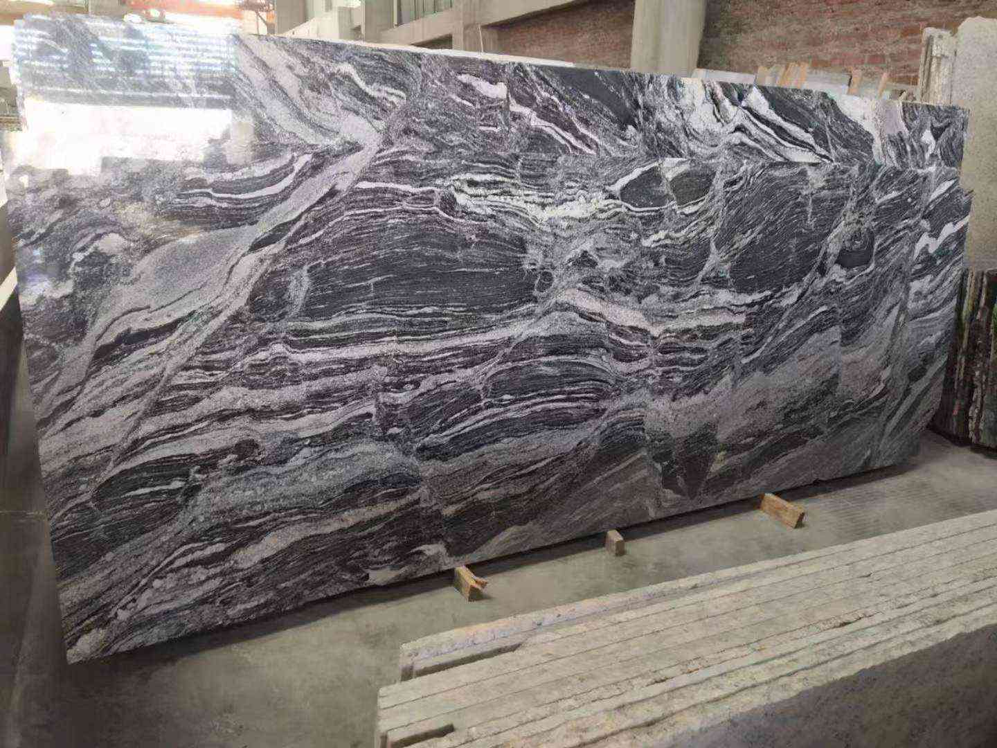 Polished Full Slabs Size 2cm 3cm China Juparana Grey Granite Big Slabs