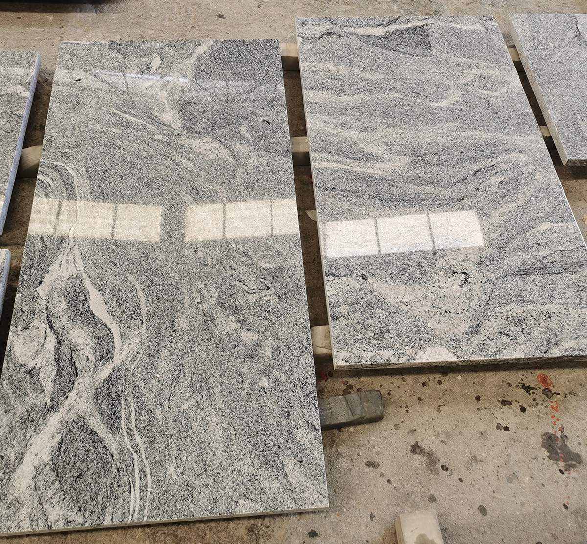 Project Order Customized Cut to Size Polished Viskont White Granite Slabs