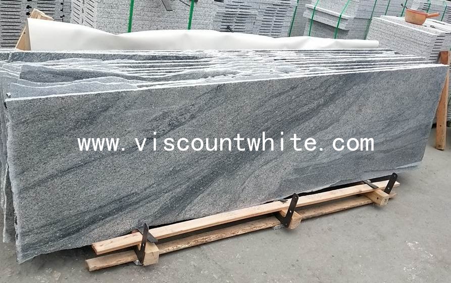 Random Size Half Slabs of China Viscount White Granite Polished Surface Unedge Cut
