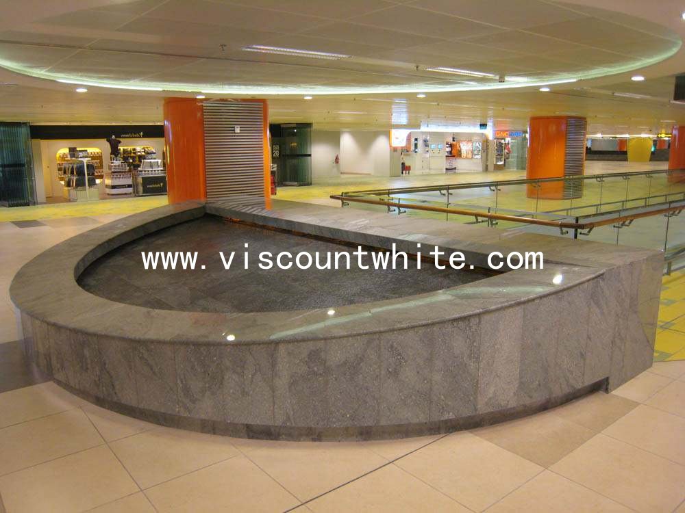 Shopping Mall Landscape Platform by Polished China Viscount White Granite