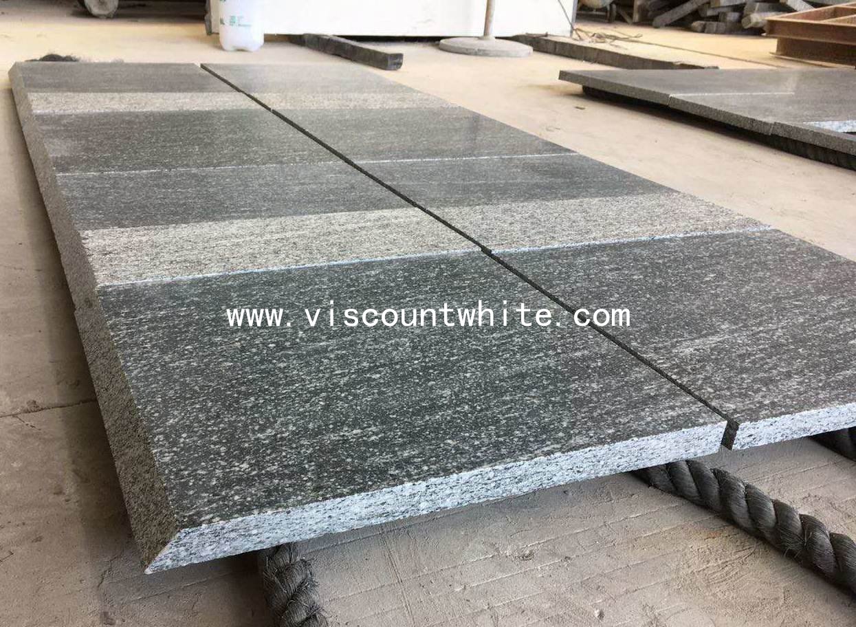 Project Customized Cut To Sizes China Quarry Viscount Grey Santiago Granite Flamed and Polished