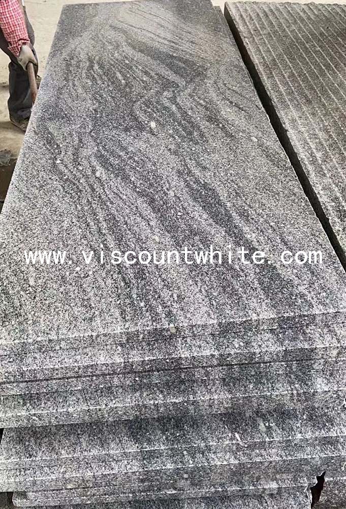 Selected Quality Random Size Polished Slabs China Viscount White Granite