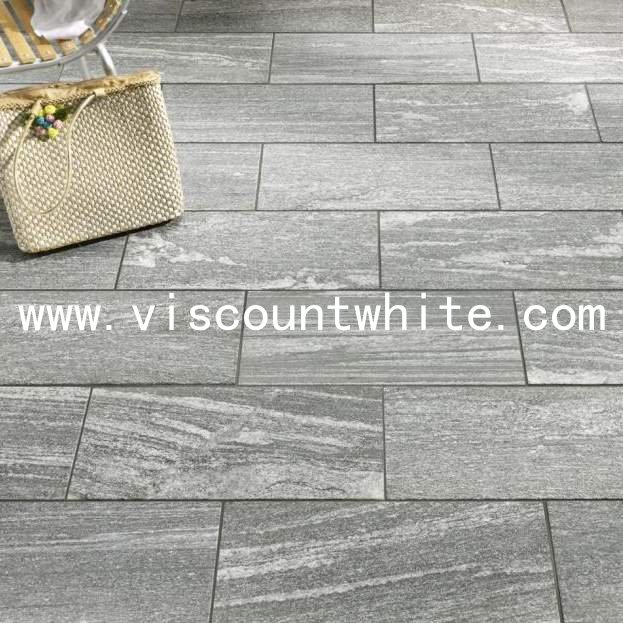 Clothing Stores Floor Project Customized Cut To Sizes China Quarry Viscount Grey Santiago Granite Flamed & Brushed
