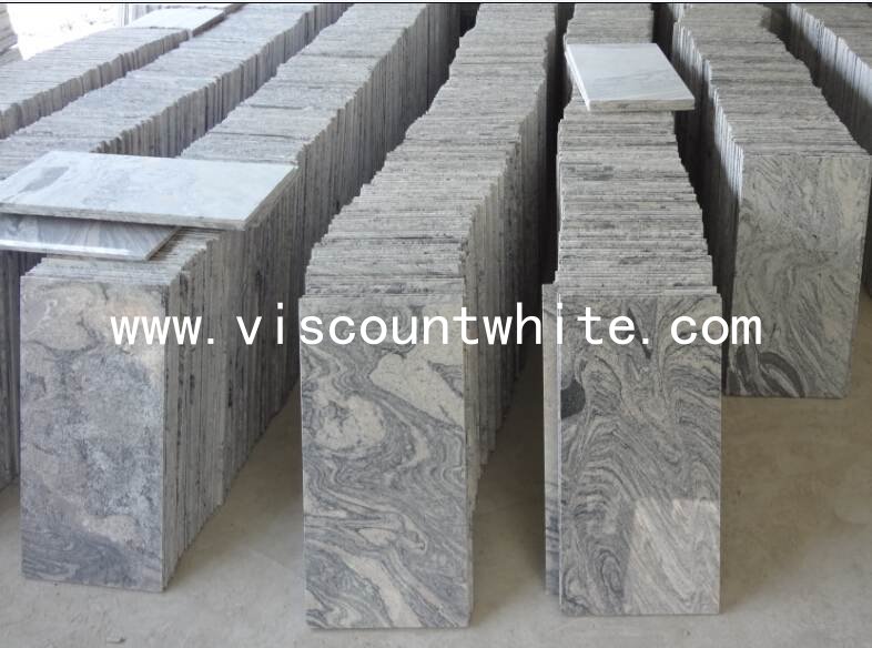Polished China Juparana Classic Granite Tiles Stocked at Factory
